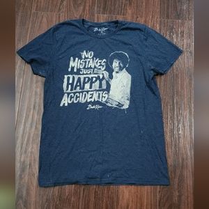 Bob Ross "Happy Accidents" Tee Size M